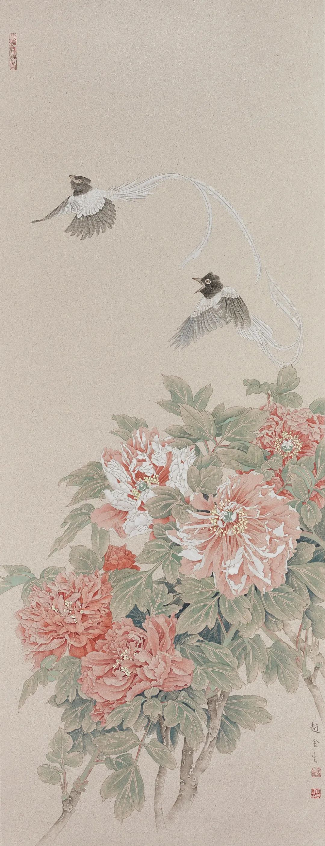 唯美新势力赵金生工笔花鸟画艺术鉴赏