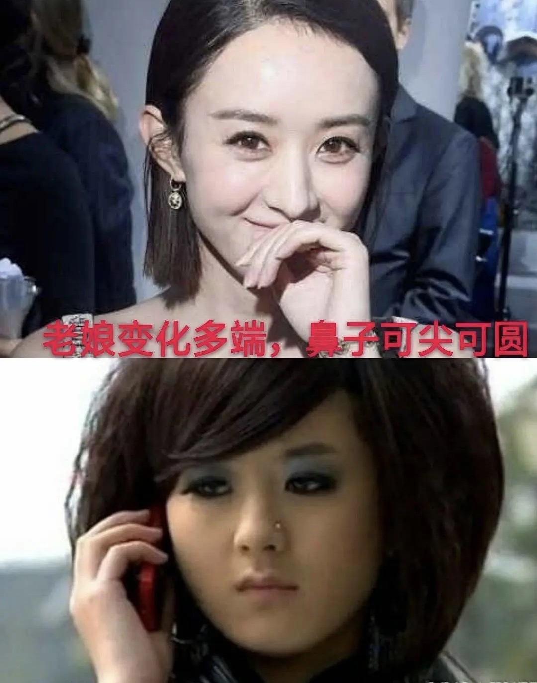 女神赵丽颖再被质疑整容!网友晒黑图配黑文:老娘变化多端