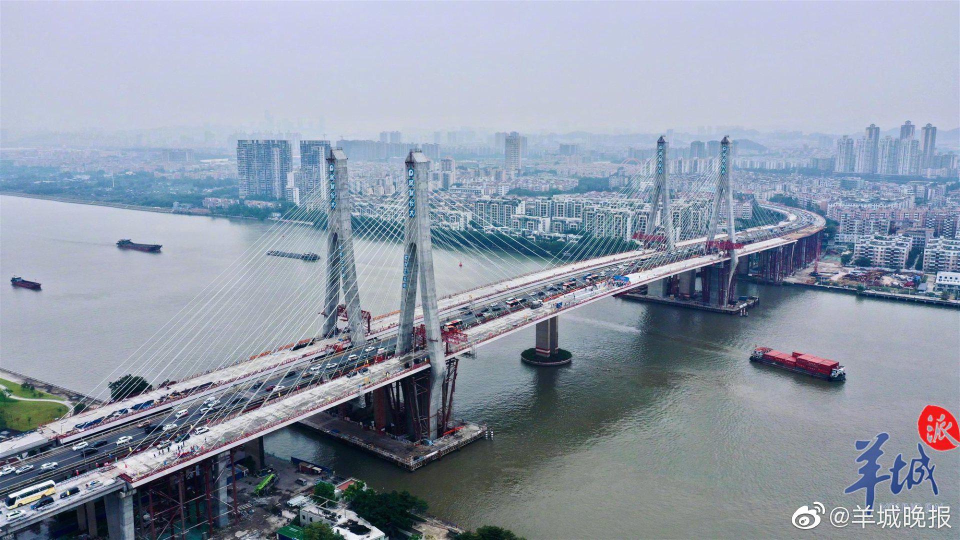 广州洛溪大桥新桥今日全线贯通!预计年底通车