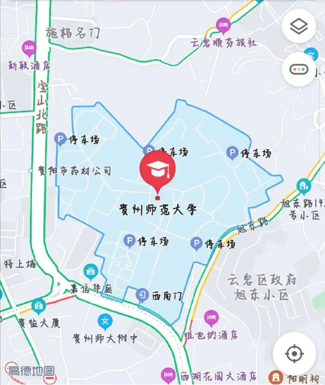 贵州师范大学花溪地图图片