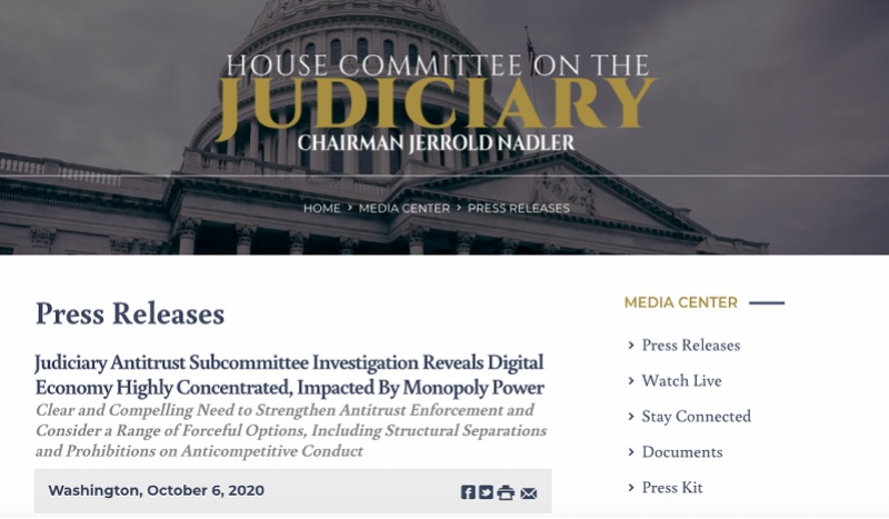 美众议院发449页报告，称苹果谷歌亚马逊脸书滥用垄断权力休闲区蓝鸢梦想 - Www.slyday.coM