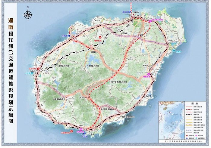 海南规划研究海口至三亚中线铁路