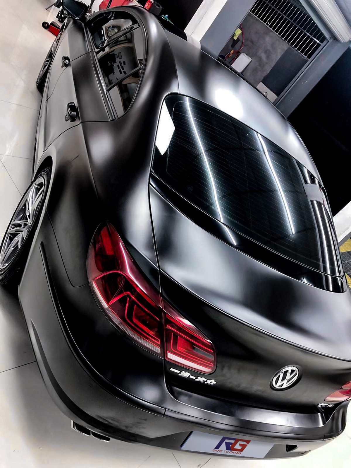 大众cc车身改色电光黑 rg瑞集改色膜宁波江北