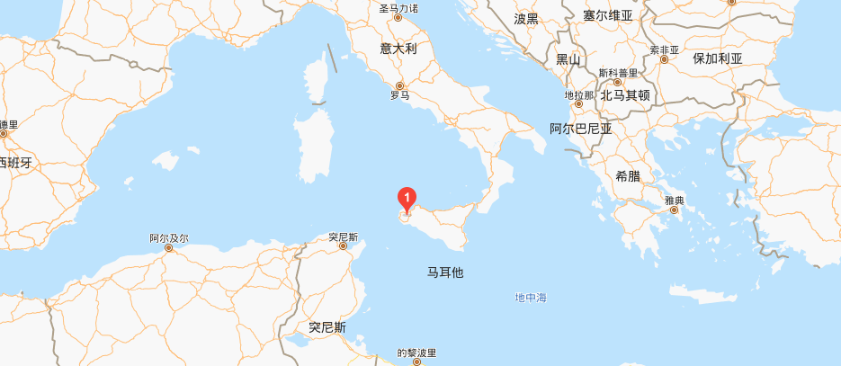 西西里岛位置图片