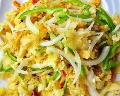 山西特色美食,土豆拨烂子,既可以作主食也可作菜吃