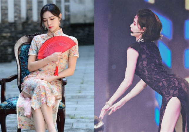 女星穿旗袍,杨紫大家闺秀,鞠婧祎甜美,张予曦像小说女主!