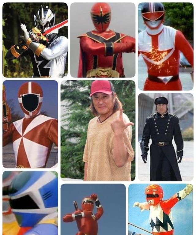 忍者战队隐连者红忍者,电磁战队百万连者百万蓝,星兽战队银河人银河红