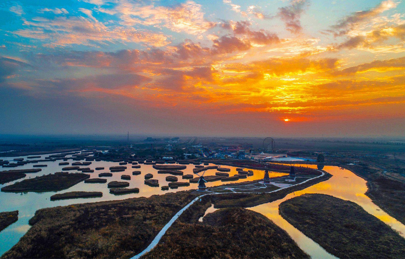 山东潍坊:秀美巨淀湖 自然好风光