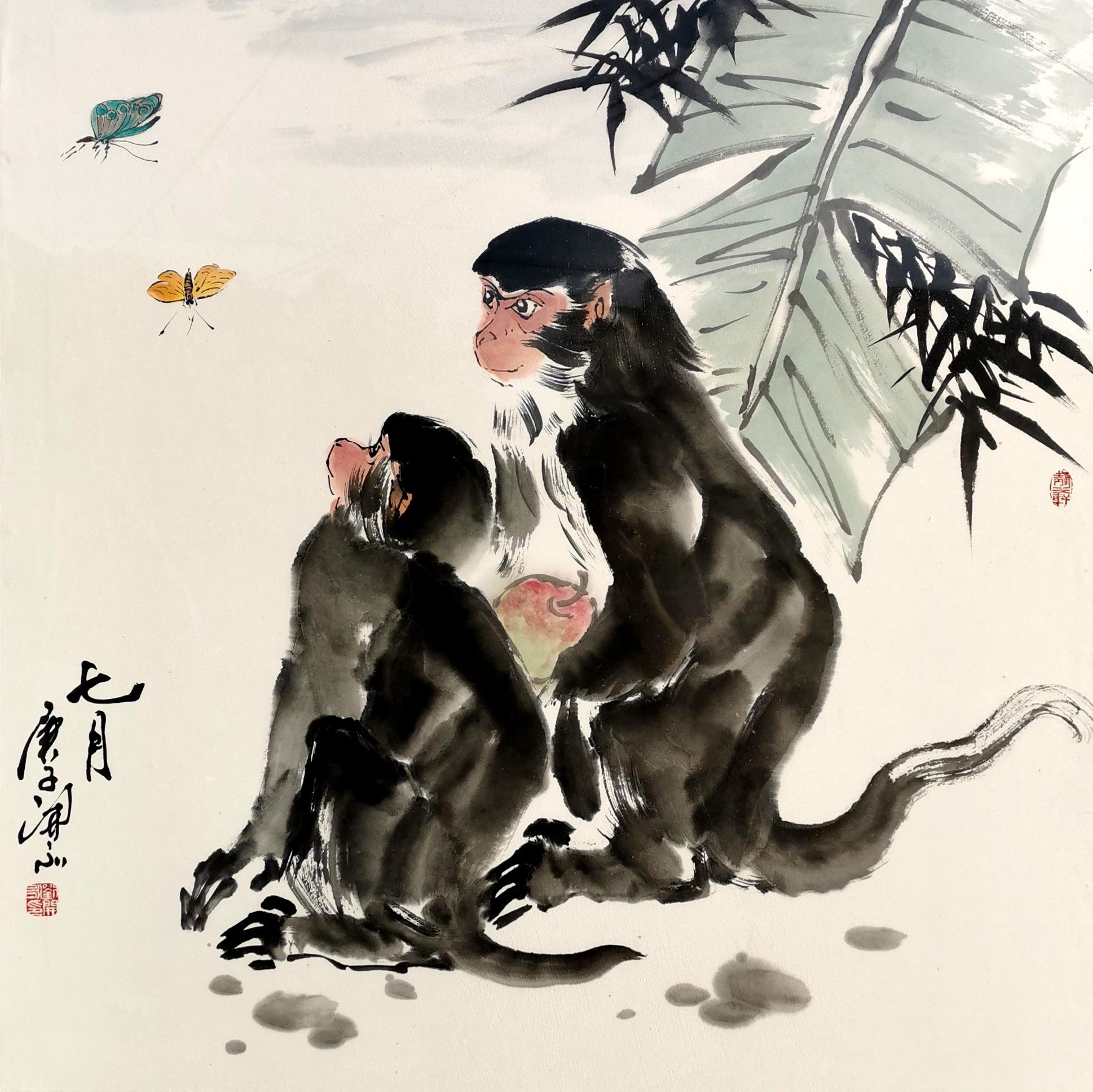 灵猴听经——刘开永中国猴画艺术作品展即将在云谷艺术馆开幕
