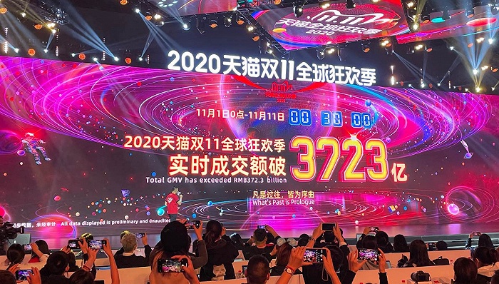 å¿«ç| 2020天ç«å11æäº¤é¢ç ´3723亿|é¿éå·´å·´|天ç«|å11_æ°æµªç§æ_æ°æµªç½
