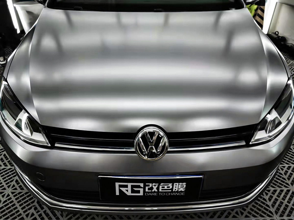 高尔夫7车身改色电光钛灰 rg瑞集改色膜河北石家庄