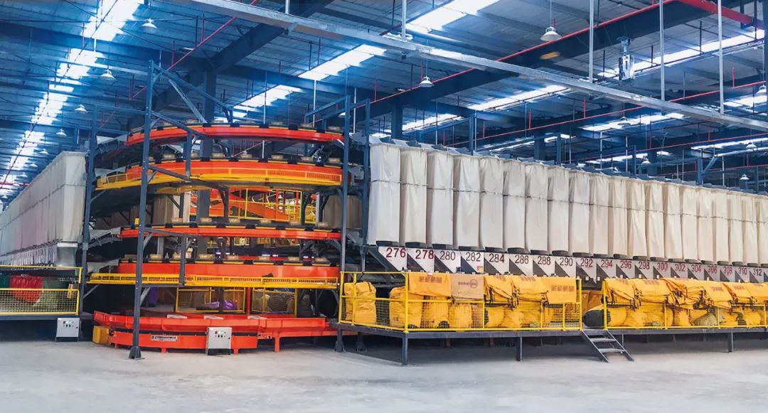 圆通转运中心环形交叉带分拣机