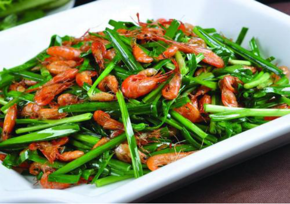 吃货美食五彩虾仁韭菜炒河虾酸菜鱼尖椒回锅猪肚的做法