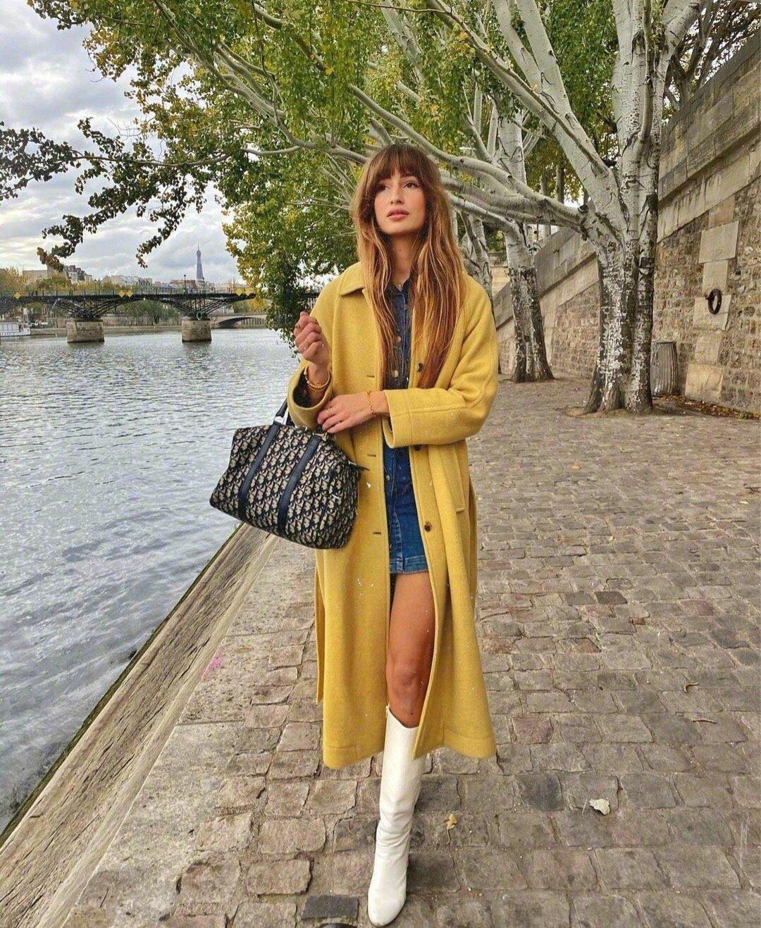 法国时尚博主,明媚的秋日法式复古穿搭