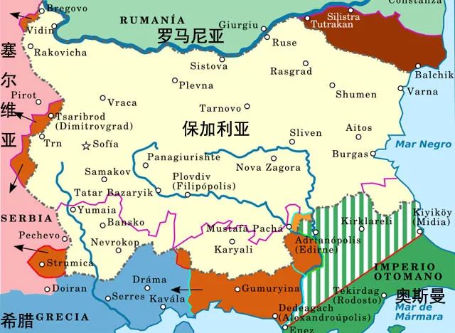 保加利亚世界地图位置图片