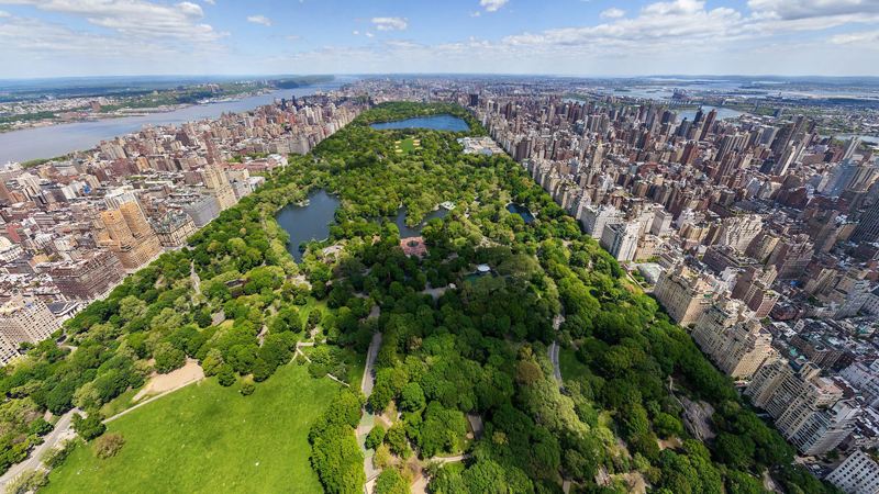 美国纽约中央公园,建成近150年占地341公顷,如今被游客视为奇迹