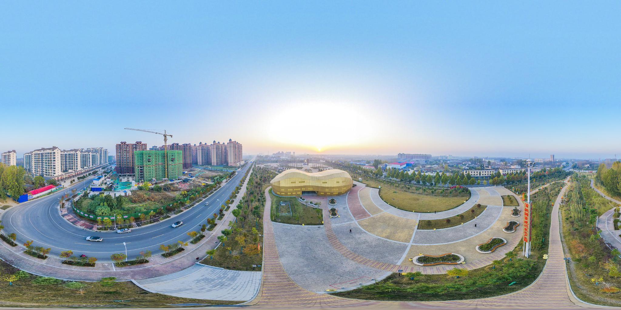 河南正阳一个小县城的壮丽风景