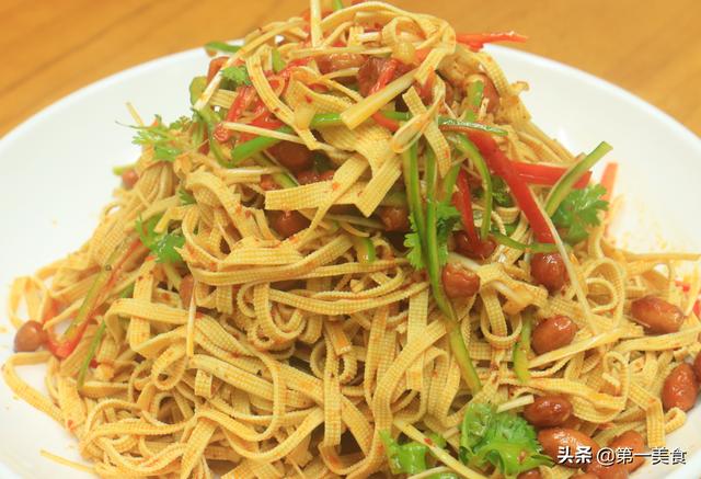 饭店最畅销的下酒菜红油豆皮,这样调汁咋拌咋好吃|豆皮|豆腐皮|饭店
