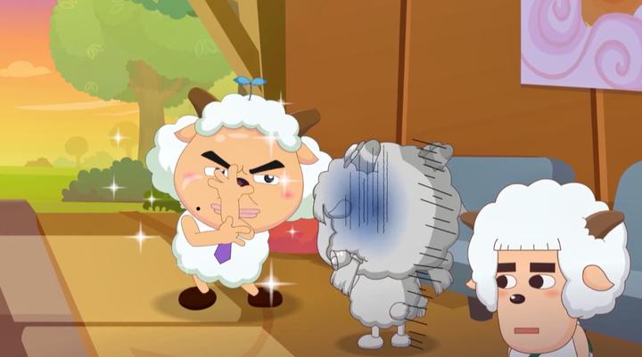 喜羊羊与灰太狼:这小羊好丑呀,还是香肠嘴,花羊羊都要看吐了