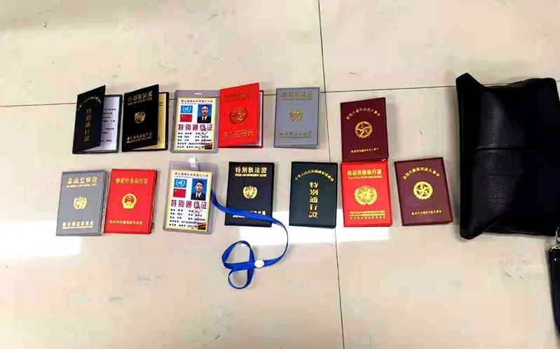 监察证""内务部成员证""国家保密局特别通行证""特别执法证"等6本证件