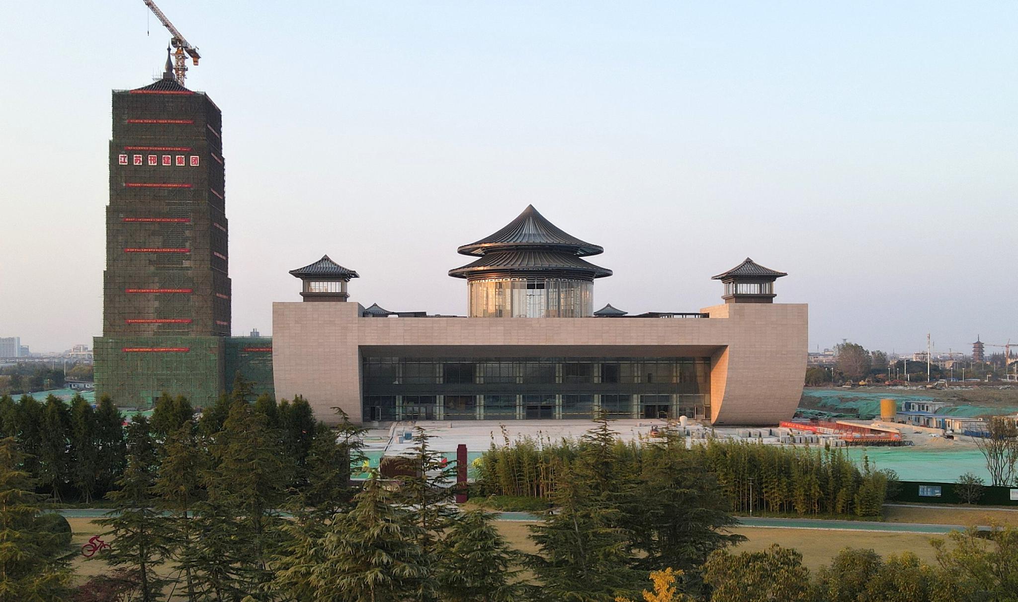 △正在建设中的大运河博物馆