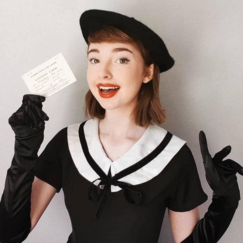 被赫本复古风惊艳到!16岁英国女孩却活在上世纪,美得像画中人