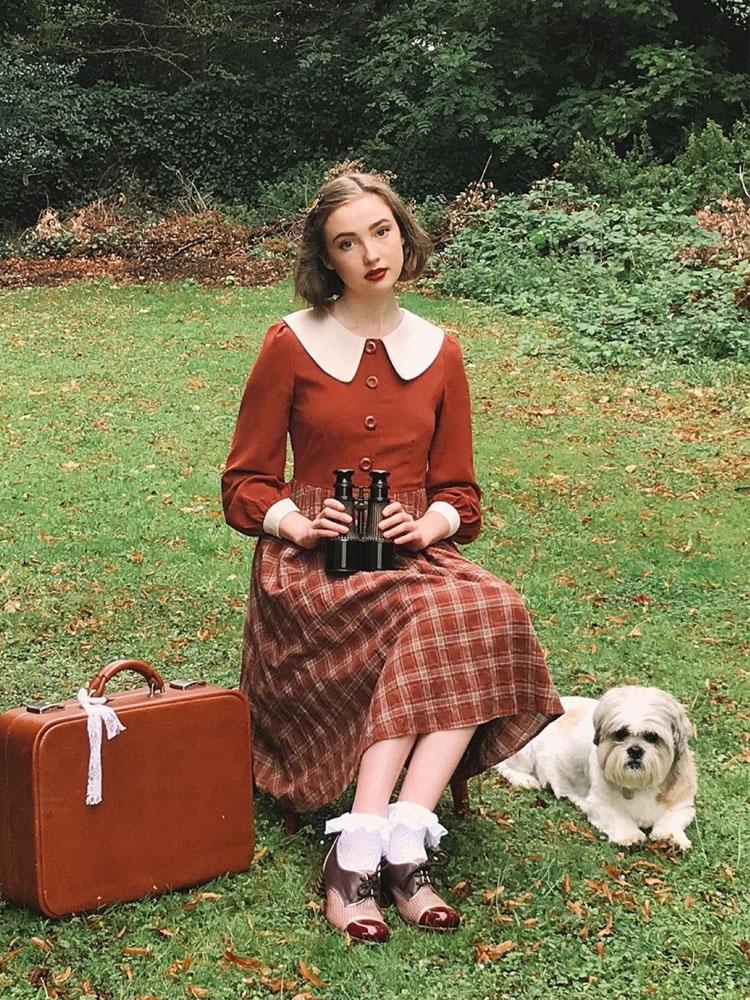 被赫本复古风惊艳到!16岁英国女孩却活在上世纪,美得像画中人