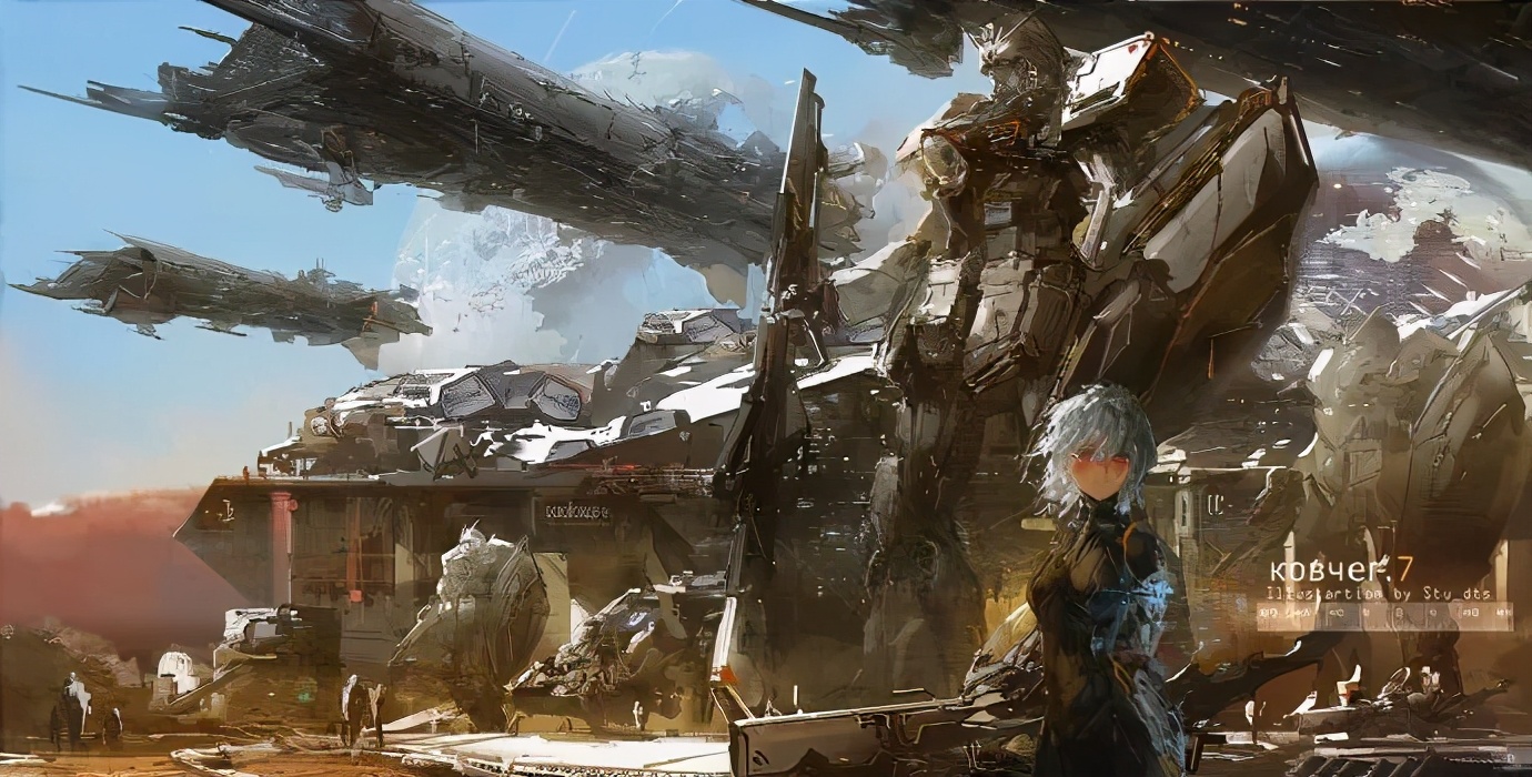 高达酷炫cg插画集每一张都是精品