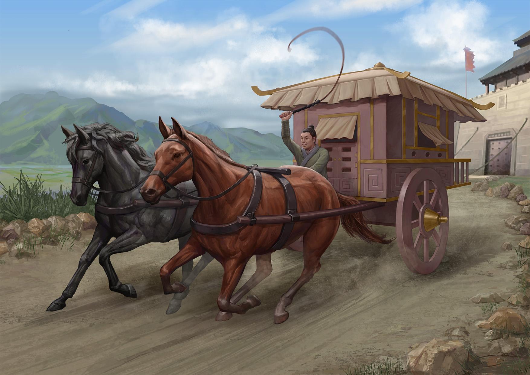 在古代马车是一种重要交通工具便将此事的来龙去脉告知给公公.