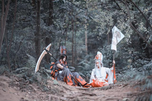阴阳师鬼使黑白cosplay