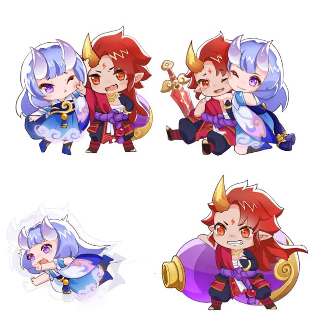 不过从官方放出的金角银角日常内容的漫画来看,金角银角真的是cp感