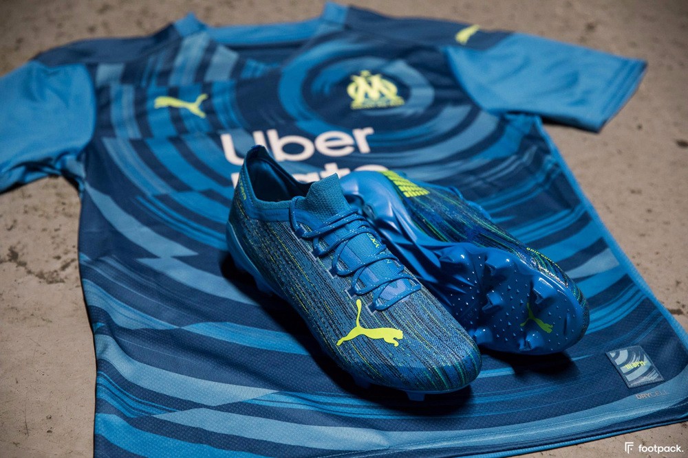 球队专属pumaultra12足球鞋与马赛球衣撞色