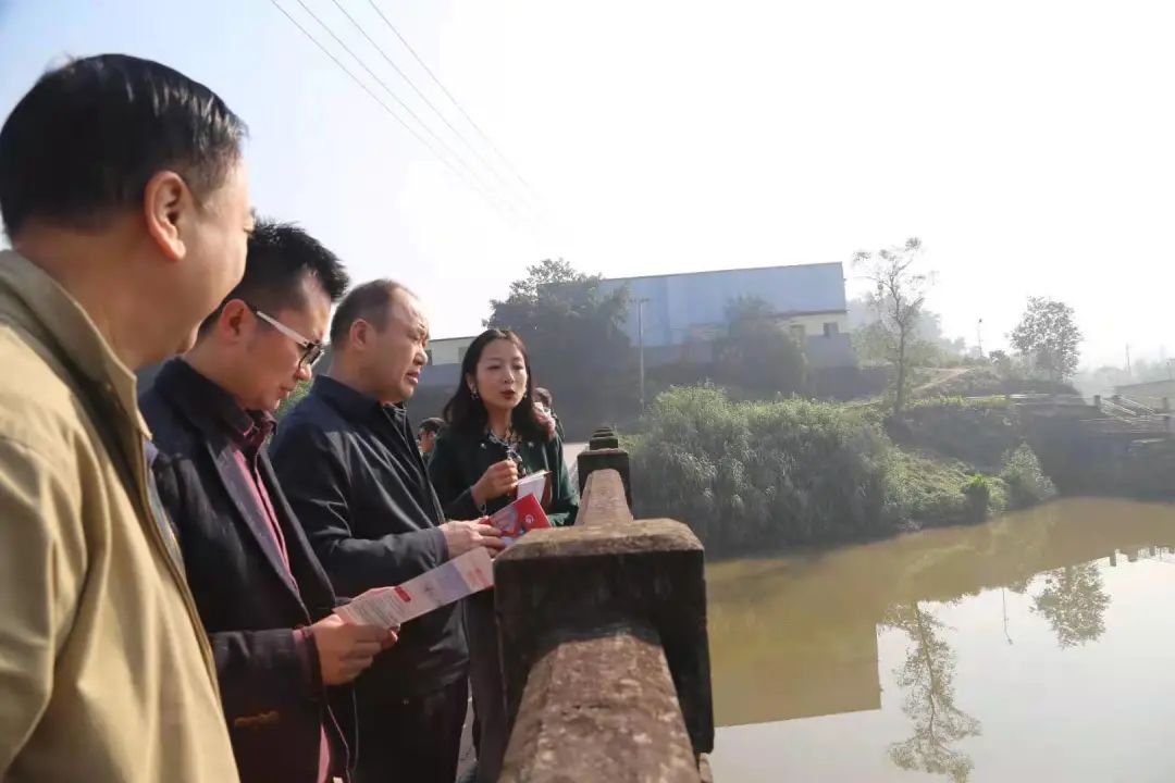 部分政协委员一行前往璧南河两河口国控断面,广普运昌大桥,来凤孙家沟