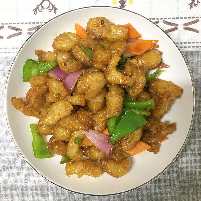 聚鲜集半成品菜之焦熘鱼段,鱼肉鲜嫩美味,很好吃,外焦里嫩