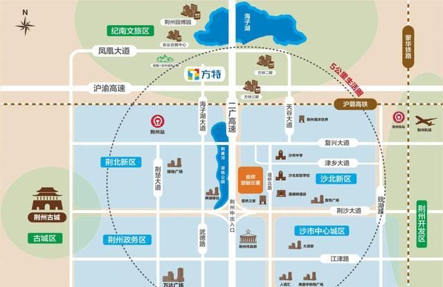 荆州又有新区规划,一座生态智城将在这里傲立|园林|荆州|金辉_新浪