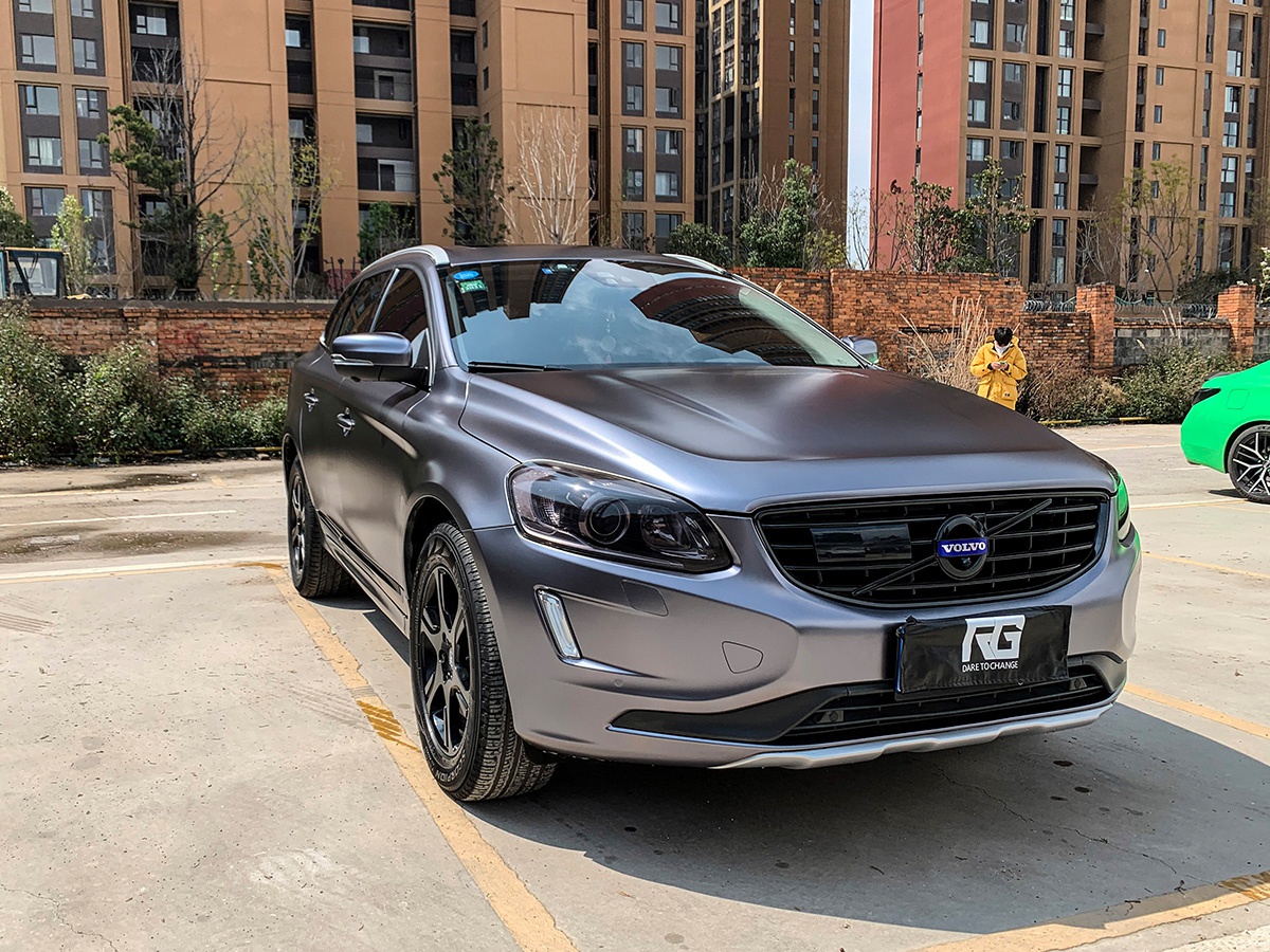 沃尔沃xc60车身改色电光碳灰 rg瑞集改色膜云南昆明