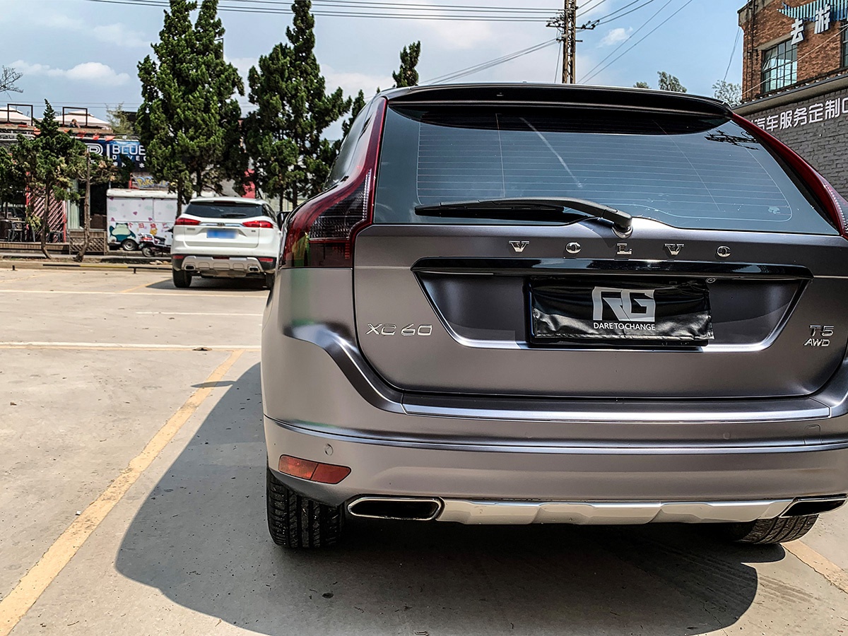 沃尔沃xc60车身改色电光碳灰 rg瑞集改色膜云南昆明