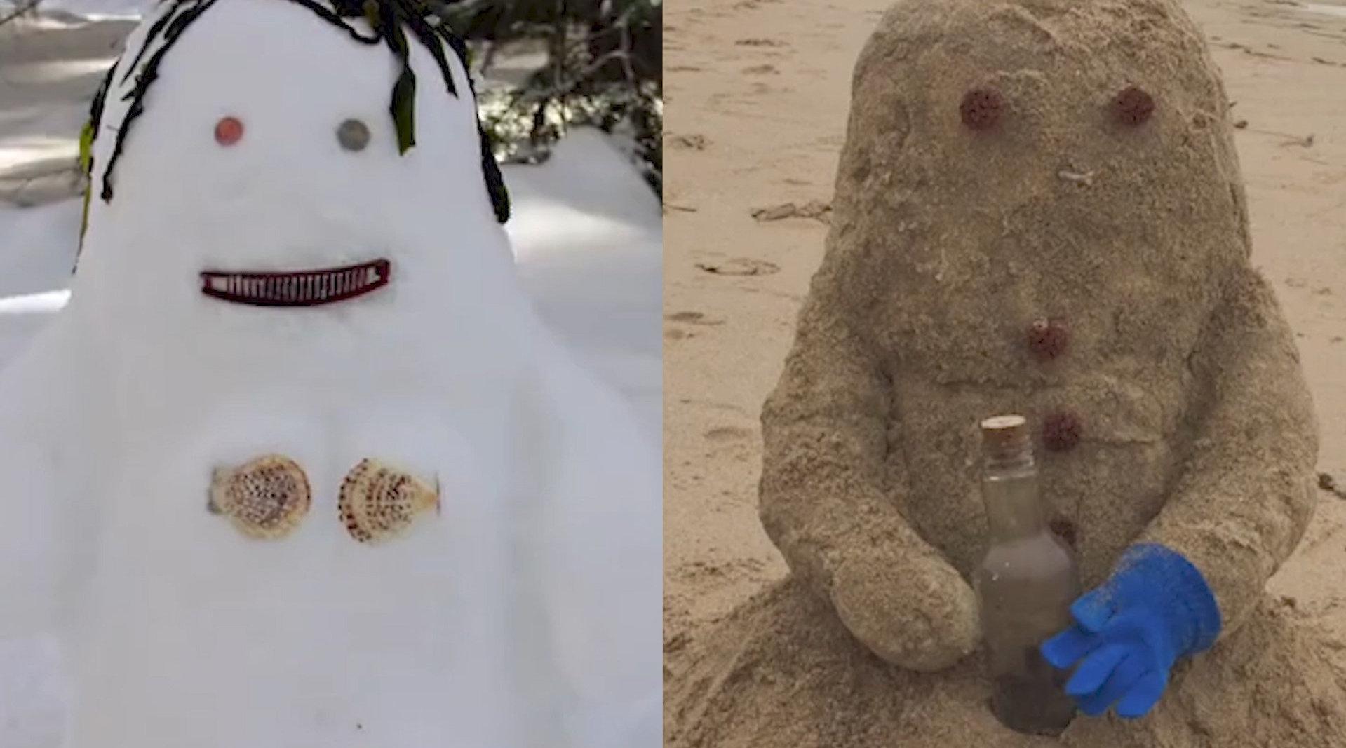 《触不到的恋人》沙人和雪人隔着大海相爱