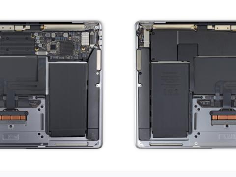 苹果新笔记本内部的m1芯片长啥样居然只有一半