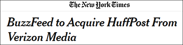 BuzzFeed收购赫芬顿邮报 其CEO曾与他人联合创办了赫芬顿邮报