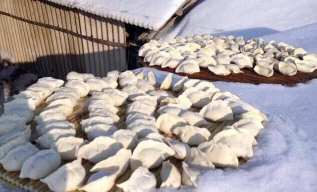 东北开启"天然冰箱",满地冻饺子堪称"一绝",南方人:好羡慕