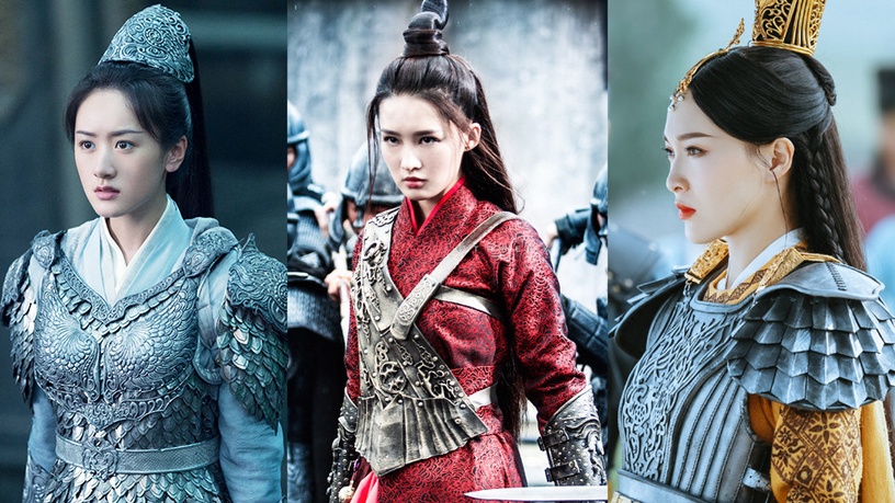 古装剧10位女主战袍造型李沁"狼殿下"好飒袁冰妍琉璃战神装超级霸