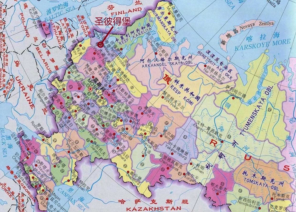 俄罗斯莫斯科位置地图图片