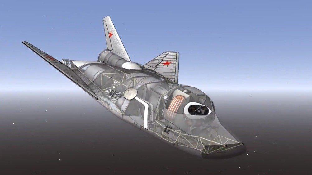 米格-105"螺旋"空天战机3d结构