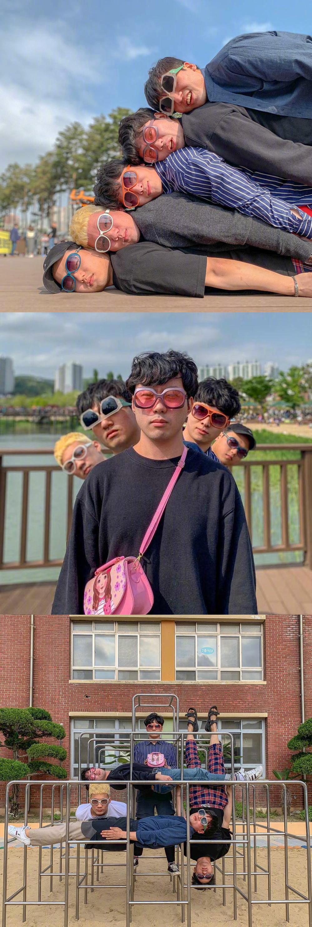 沙雕朋友旅行出游的拍照姿势