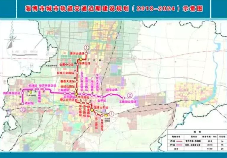 山东淄博城市轨道交通1号线一期工程有望明年开建