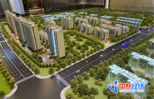 资料图：售楼部沙盘。中新经纬 薛宇飞 摄