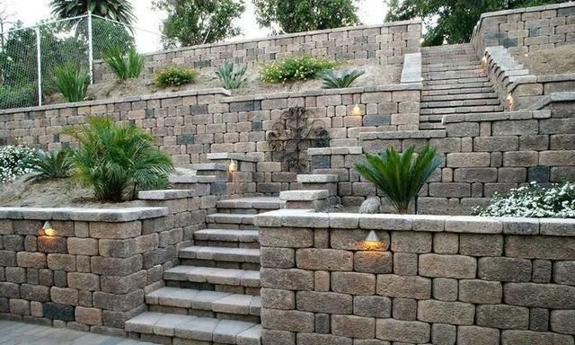 天然石材踏步追求自然的美好生活花园想不好看都难