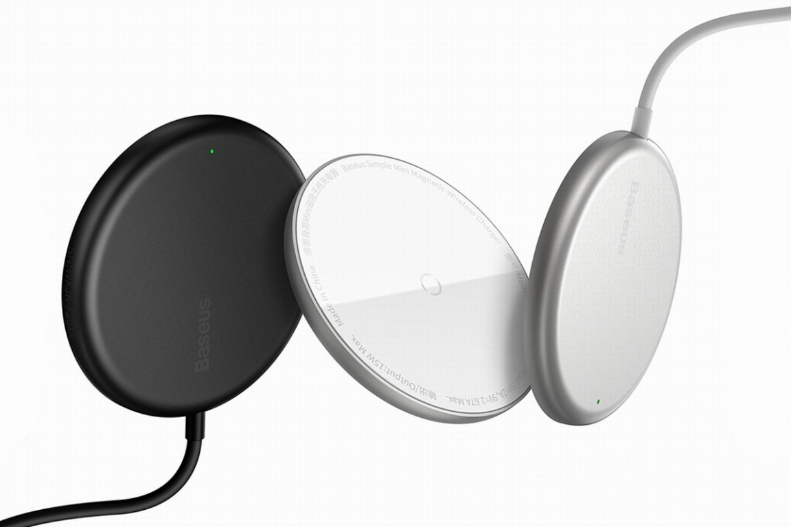倍思推出极简mini磁吸无线充电器适配苹果magsafe充电