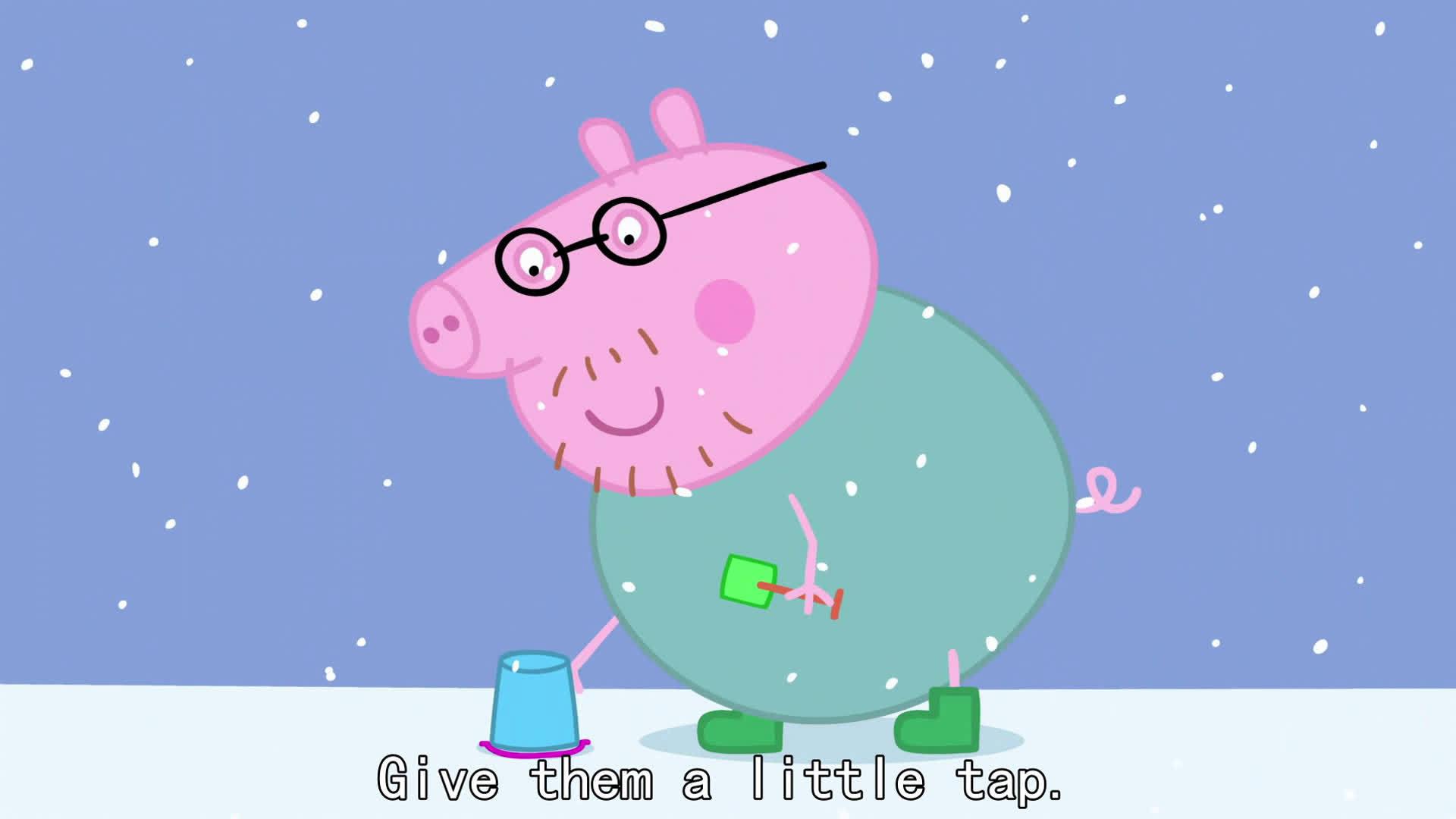 小猪佩奇动画之打雪仗 猪爸爸这是怎么了